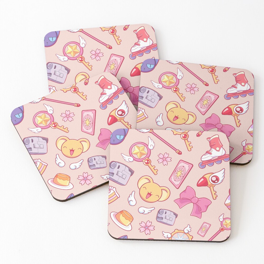 Sakura Card Captor - Peach Coasters (Set of 4)