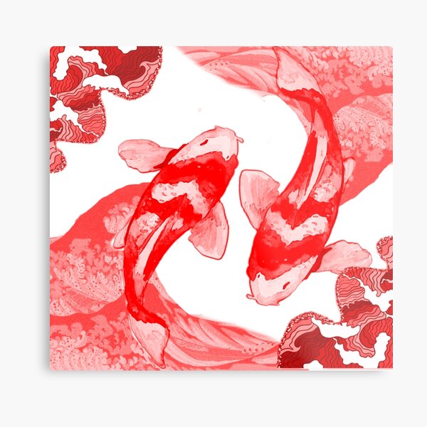 Japanese koi fish ' Poster, picture, metal print, paint by paxtonronalda