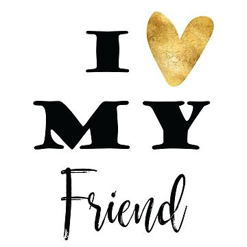 Artwork thumbnail, Romantic lettering I love My Friend by vectormarketnet