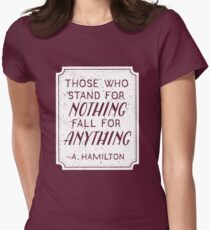 Stand or Fall Quote (White) Women's Fitted T-Shirt