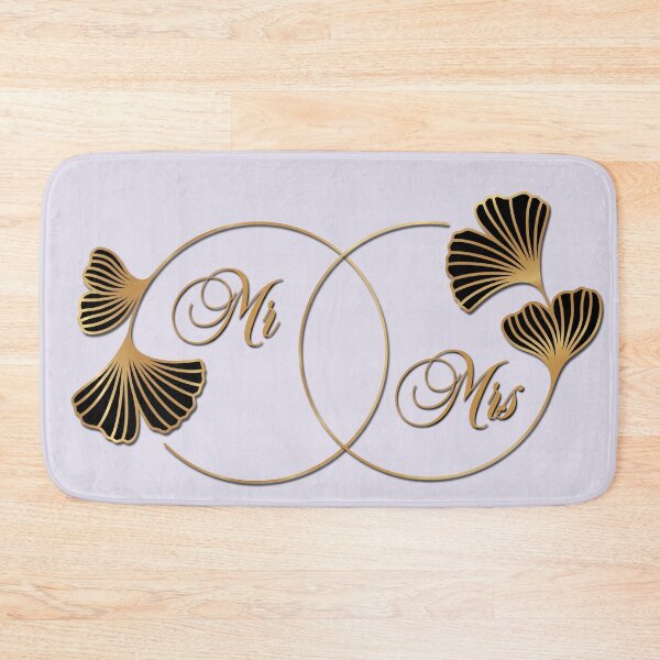 Item preview, Mr & Mrs Design with Black Gold Flowers designed and sold by edgalum.
