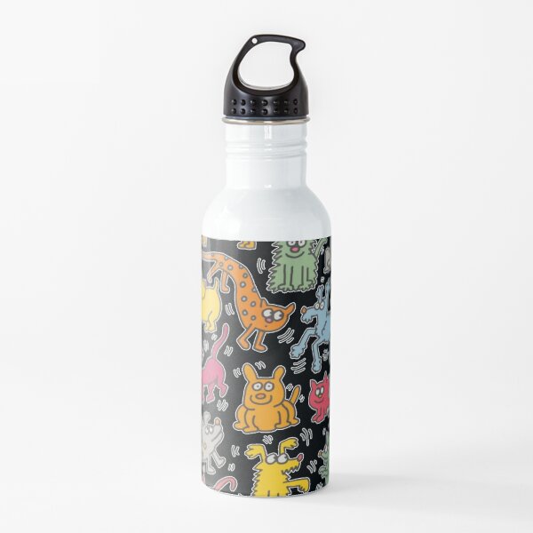 haring copy pop art Water Bottle
