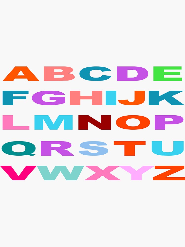 Thumbnail 3 of 3, Sticker, Alphabet (2) designed and sold by VkScript.