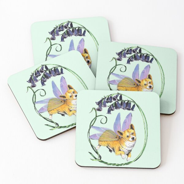 Artikelvorschau, Corgi Faerie mit walisischen Glockenblumen entworfen und verkauft von SimplyKitt.