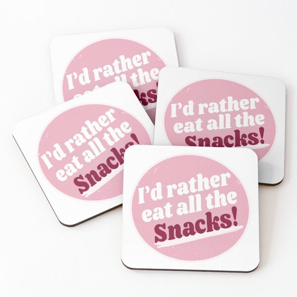 Item preview, I'd Rather Eat All The Snacks (Funny Sarcastic Quote - Vintage Retro Purple Pink) designed and sold by SassyClassyMe.