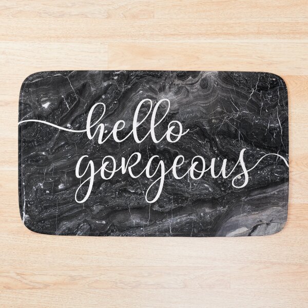 Item preview, Hello Gorgeous Grey Marble Design with Sign designed and sold by edgalum.
