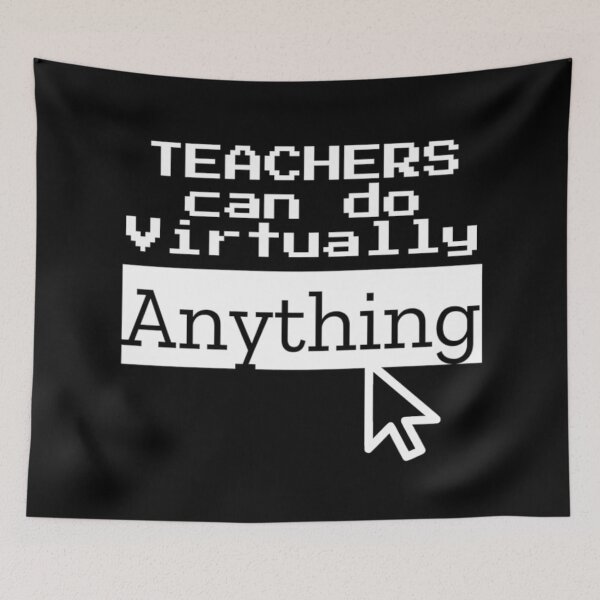 Item preview, Teachers Can Do Virtually Anything Trending Black and White designed and sold by HappyPrints ⭐⭐⭐⭐⭐.