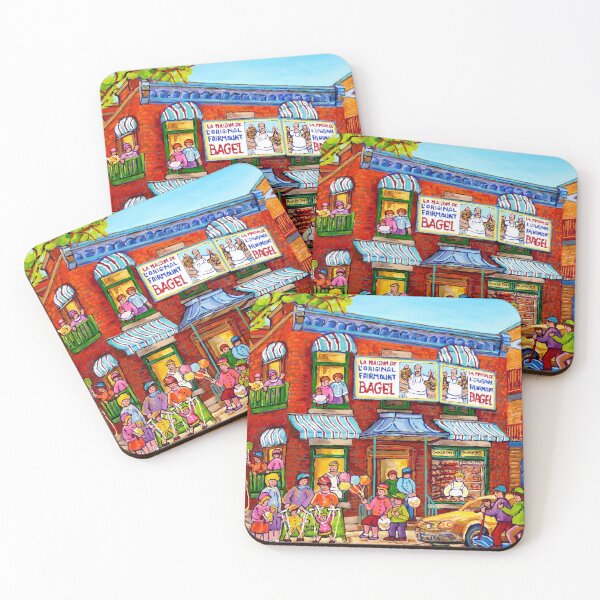 Item preview, STREET PARTY FAIRMOUNT BAGEL MONTREAL STREET FAMILY FUN SUMMER STREET SCENE designed and sold by Carole  Spandau.