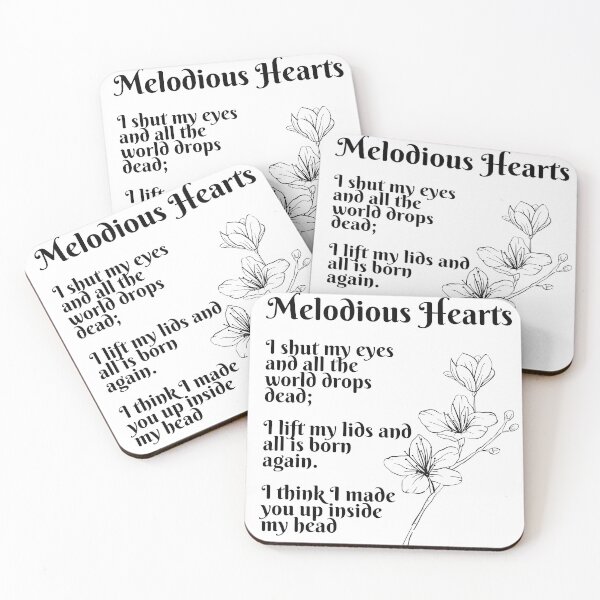 Item preview, Melodious Hearts- Poem by Sylvia Plath designed and sold by Faeblehoarder.