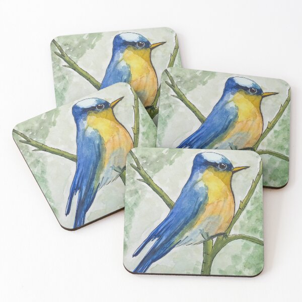 Item preview, Pássaro tropical pintado à mão em aquarela designed and sold by Gil Tadeu.