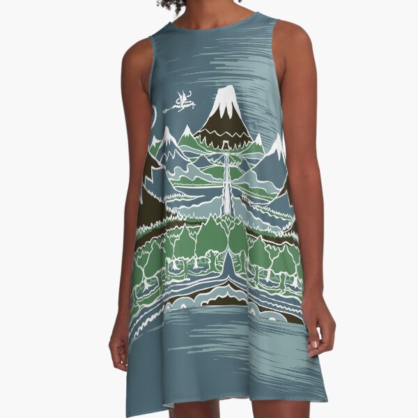 Item preview, Midnight Forest mountain path in the style of J.R.R.Tolkien designed and sold by Designwebjae.