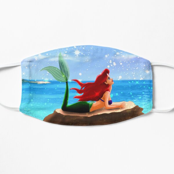 Little Mermaid - Azure Blue Flat Mask