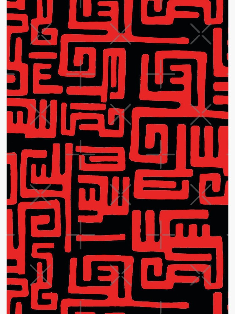 Thumbnail 3 of 3, Journal, Black and Red African print Pattern designed and sold by GODS4US.
