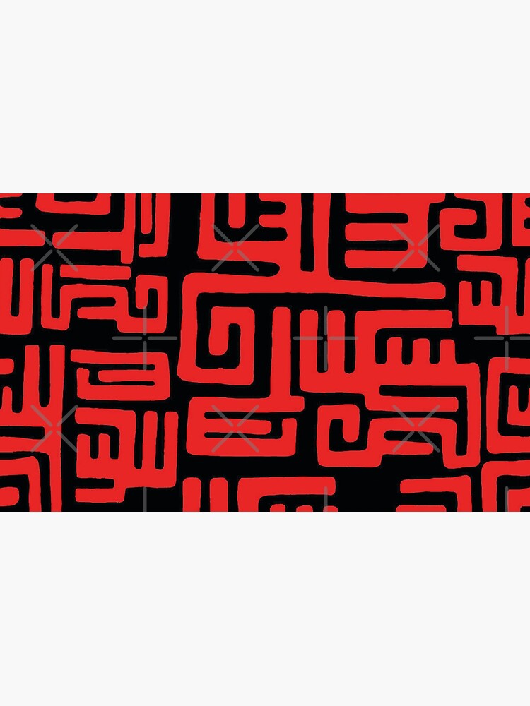 Thumbnail 4 of 4, Coffee Mug, Black and Red African print Pattern designed and sold by GODS4US.
