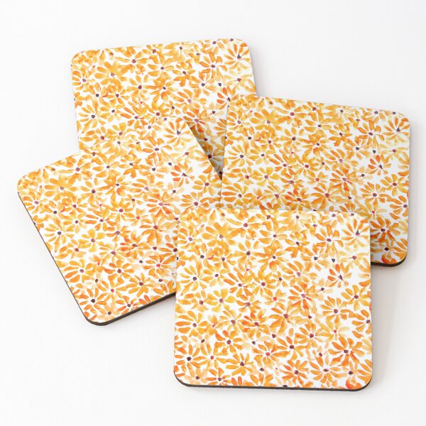 Item preview, Cute yellow and orange flowers designed and sold by Blissful Brushes.