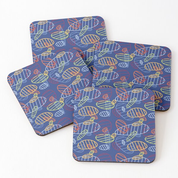 Item preview, Colorful Loops - Dark Blue designed and sold by Grace Skelton.