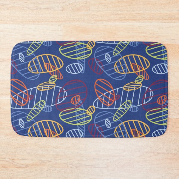 Item preview, Colorful Loops - Dark Blue designed and sold by Grace Skelton.