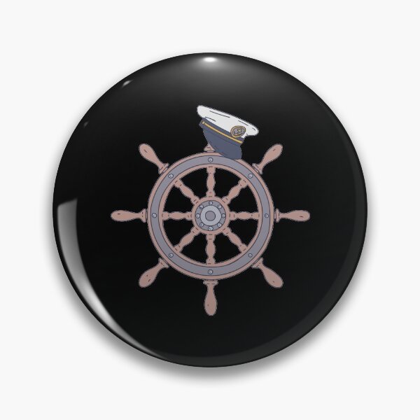 Item preview, Steering Captain - Wooden Wheel Graphic - Shipmaster designed and sold by DeWinnes.