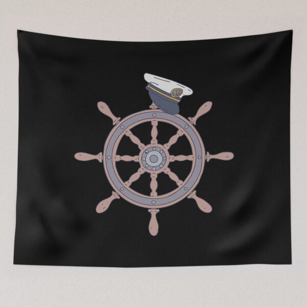 Item preview, Steering Captain - Wooden Wheel Graphic - Shipmaster designed and sold by DeWinnes.