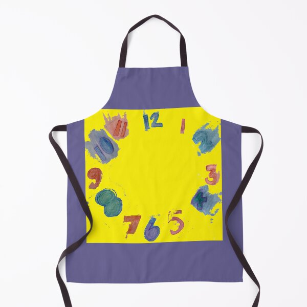 Item preview, Yellow Clock with Numbers, watercolor designed and sold by djrunnels.