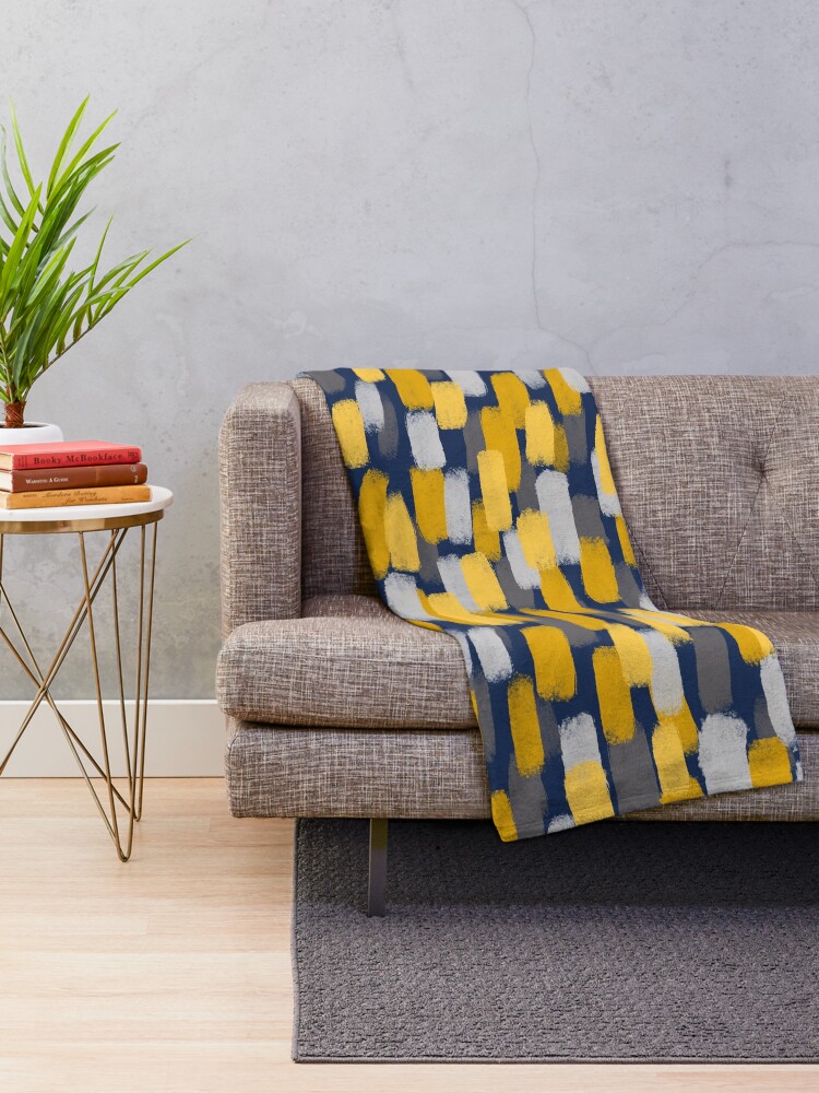 Yellow and best sale gray throw blanket