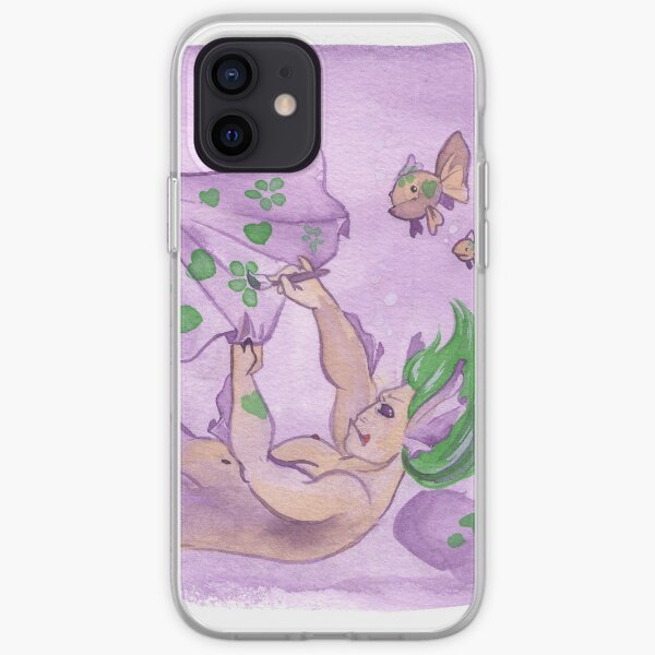 MerMay Underwater Purple Painter Merman Watercolor iPhone Soft Case
