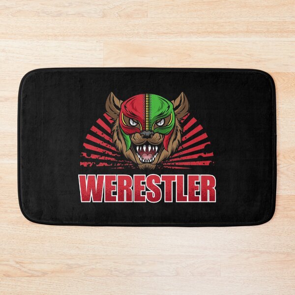Artikelvorschau, Werestler, Halloween Maskierter Lucha Libre Wrestler Werwolf entworfen und verkauft von Gold Wings Tees.
