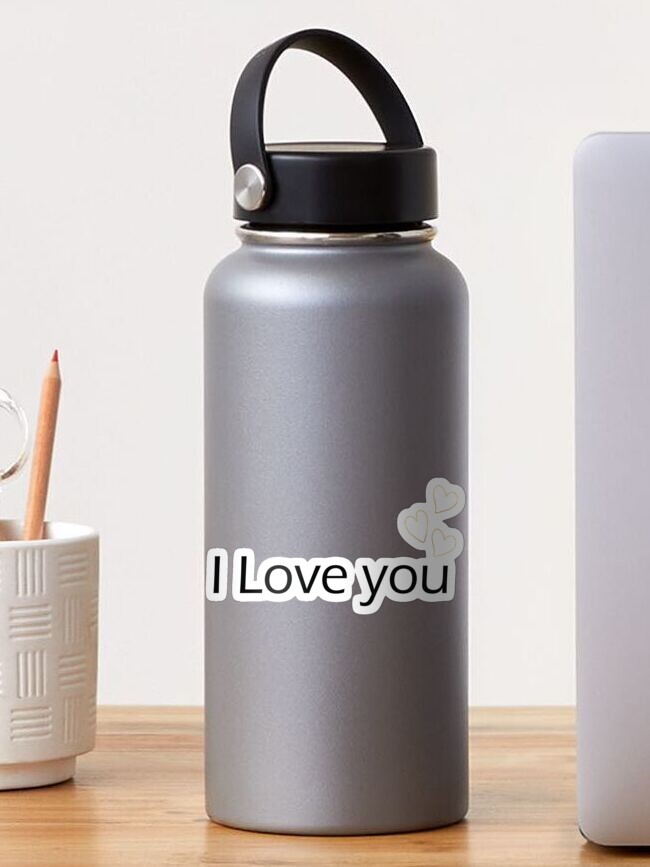 Thumbnail 1 of 3, Sticker, I love you designed and sold by Victoria Riabov.