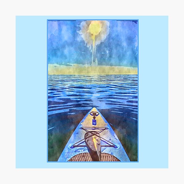 Item preview, Paddleboarder Sunset designed and sold by Lucky-Devil.