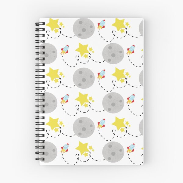 Item preview, Rocket ship Flying Around the Moon and Stars designed and sold by Ariana Dagan.