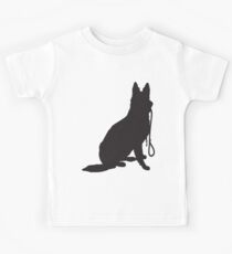 Shepherd with Leash Kids Tee
