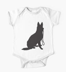 Shepherd with Leash One Piece - Short Sleeve