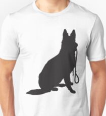 Shepherd with Leash Unisex T-Shirt