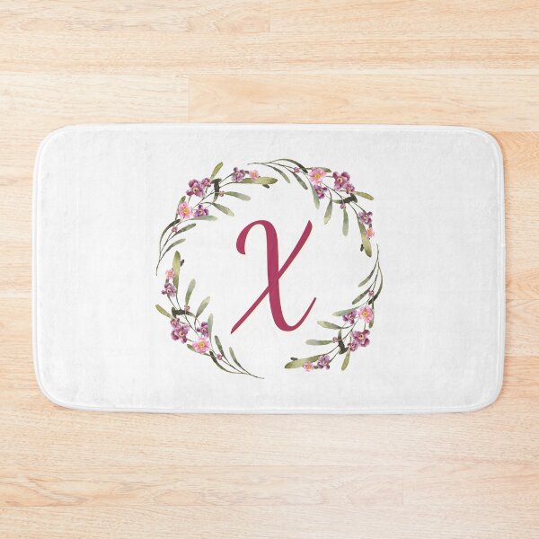Item preview, Purple Floral Wreath Initial Letter X designed and sold by TheFamilyVan.