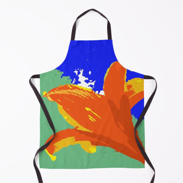 Item preview, Daylily in orange, blue, green, digitally modified photo designed and sold by djrunnels.