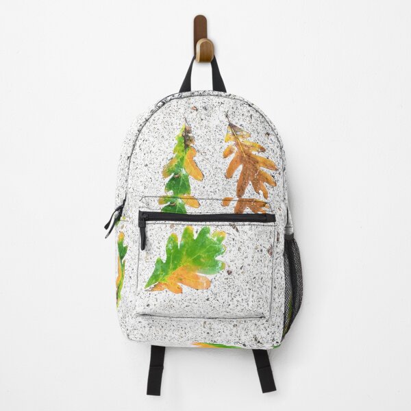 Item preview, Rainy Leaves on White Snow Ice Terrazzo Background designed and sold by djrunnels.