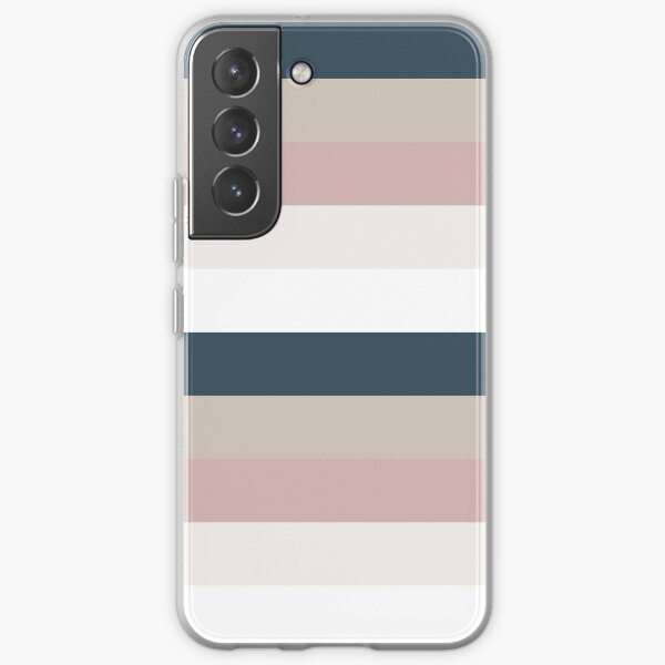 Stripes Blush Pink Navy Samsung Galaxy Soft Case