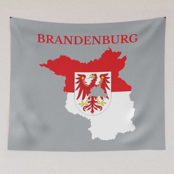 Item preview, Brandenburg Map Flag, Germany designed and sold by marosharaf.