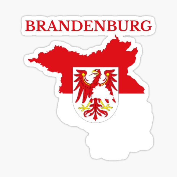 Brandenburg Map Flag, Germany Sticker for Sale by MKCoolDesigns MK