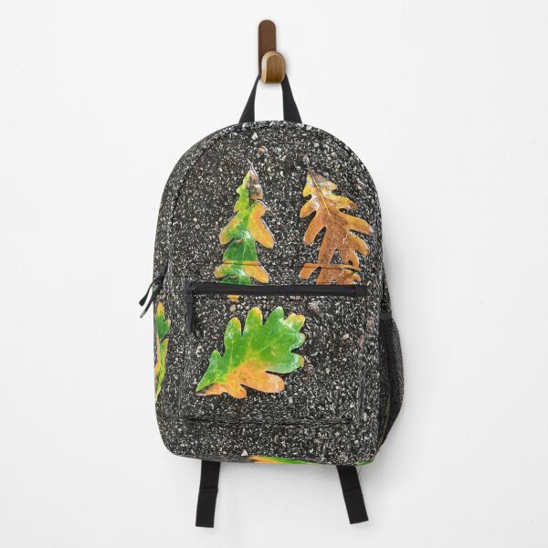 Item preview, Rainy Leaves on Black Terrazzo Background designed and sold by djrunnels.
