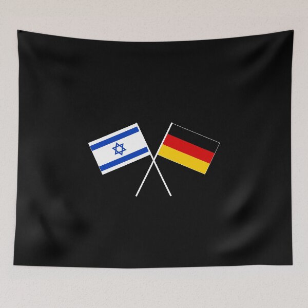 Item preview, Israel Germany crossed banner flag designed and sold by GeogDesigns.