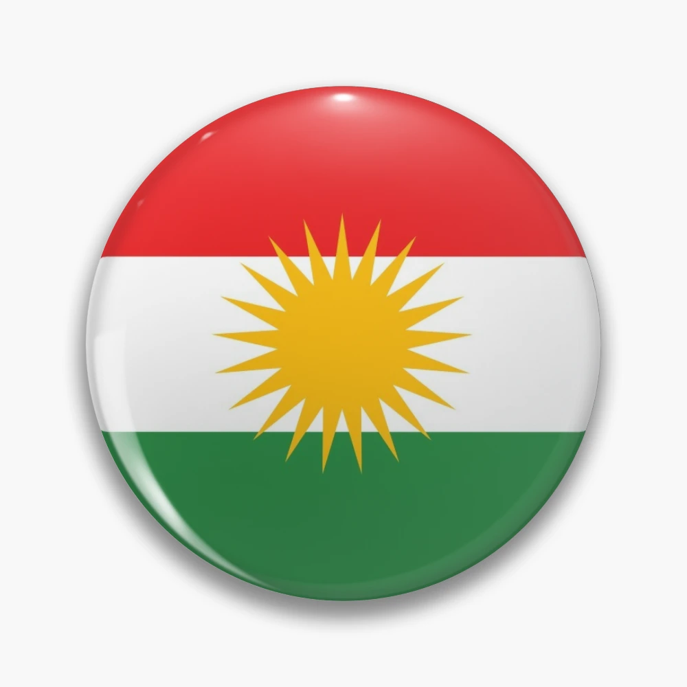 Crossed Flag Pins Iraq-Turkey Flags