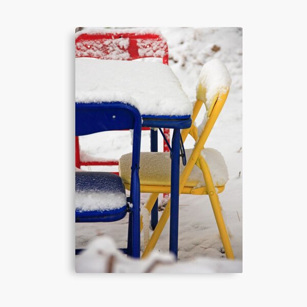 Item preview, Snow Covered Colorful Chairs  designed and sold by Gary Horner.