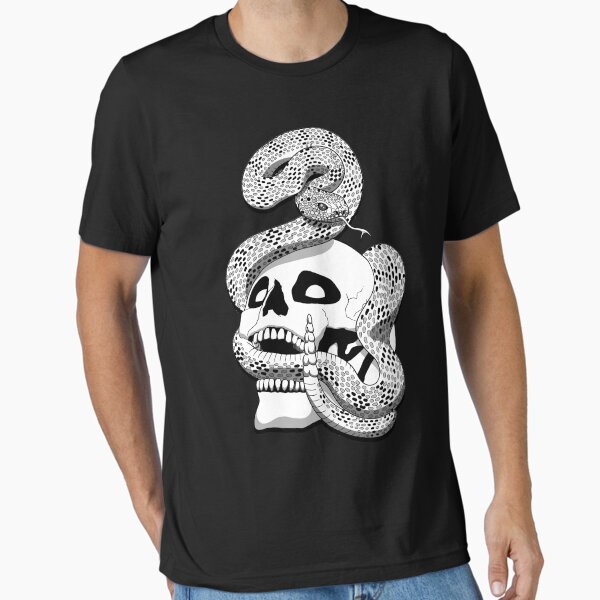 Serpiente de cascabel y calavera Camiseta esencial
