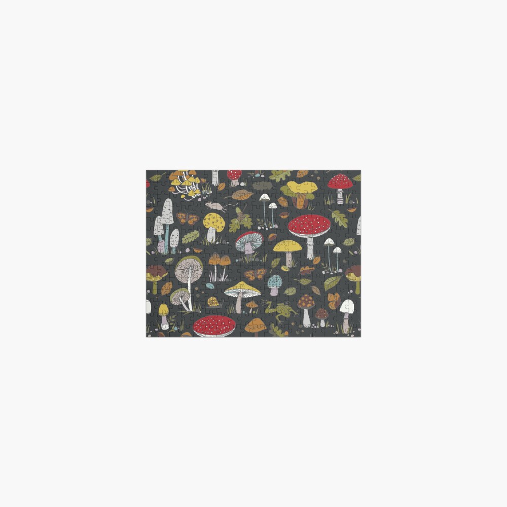 Forest Floor - fun fungus pattern by Cecca Designs Jigsaw Puzzle