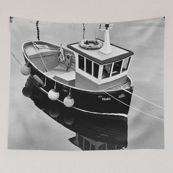 Item preview, A unique fishing boat in Stromness (Floki) designed and sold by Alan Mackinnon.