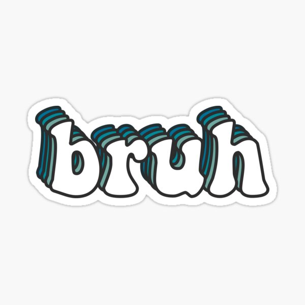 Bruh moai word with art | Sticker