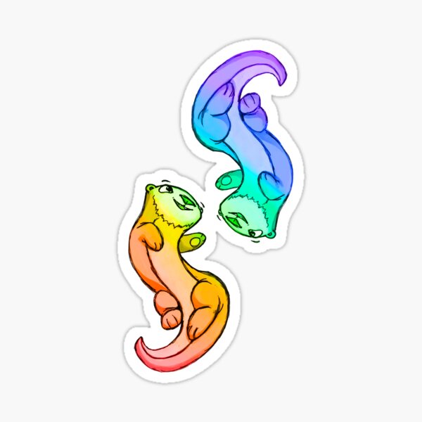 Artikel-Vorschau von Bedeutender Otter-Regenbogen, designt und verkauft von EmilyAdeleArt.