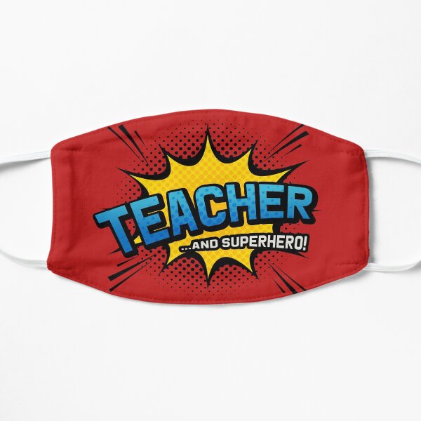 Teacher & Superhero - Red Comic Book Style Mask