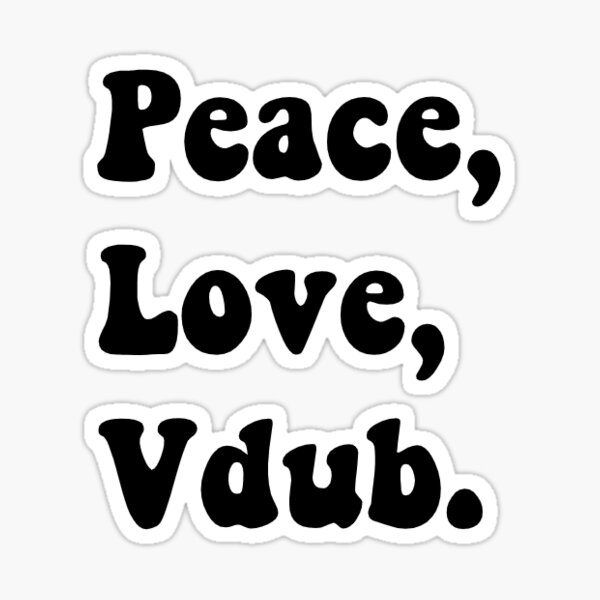 VW Volkswagen Peace Love Vdub Window Decal Bumper Sticker – I Sell
